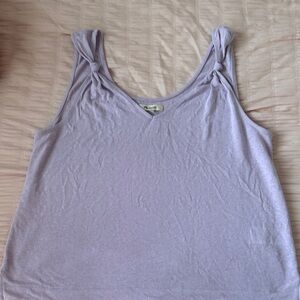 Madewell Light Purple Knotted Tank Top